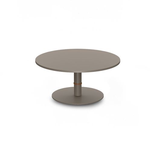 Tavolino basso contemporaneo - ANKA - Yaaz - in alluminio / con supporto in alluminio / rotondo