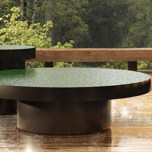 Tavolino basso design - HISS - Yaaz - in alluminio / in porcellana / con supporto in alluminio