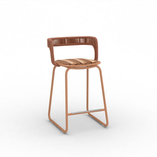Sgabello design - BARLA - Yaaz - in tessuto / con supporto in alluminio / per ristorante