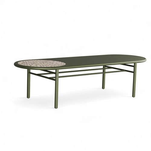 Tavolo da pranzo design - BARLA - Yaaz - in alluminio / con supporto in alluminio / per uso residenziale