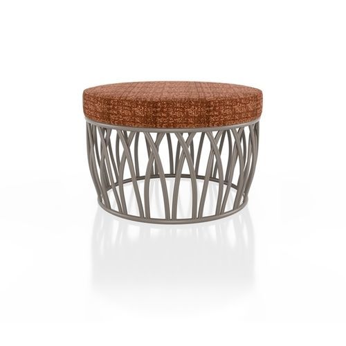 Pouf design - KORU R - Yaaz - in alluminio / in Sunbrella® / tondo