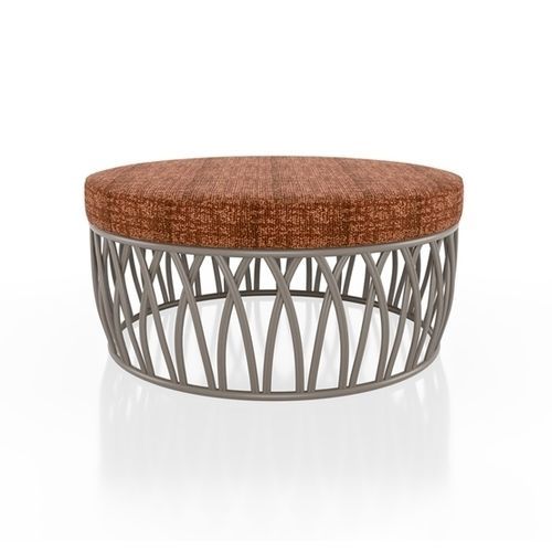 Pouf design - KORU R - Yaaz - in alluminio / in Sunbrella® / tondo