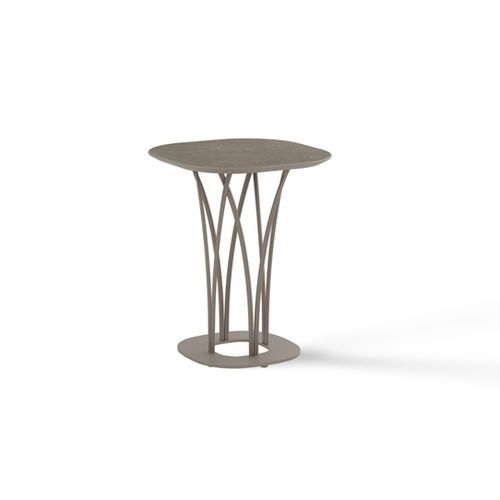 Tavolo d'appoggio design - KORU - Yaaz - in alluminio / con supporto in alluminio / rotondo