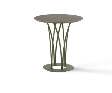 Tavolo d'appoggio design - KORU R - Yaaz - in alluminio / con supporto in alluminio / rettangolare