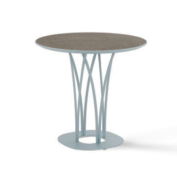 Tavolo d'appoggio design - KORU R - Yaaz - in alluminio / con supporto in alluminio / rotondo