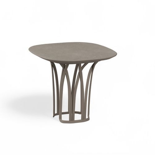 Tavolino basso design - KORU - Yaaz - in alluminio / con supporto in alluminio / quadrato