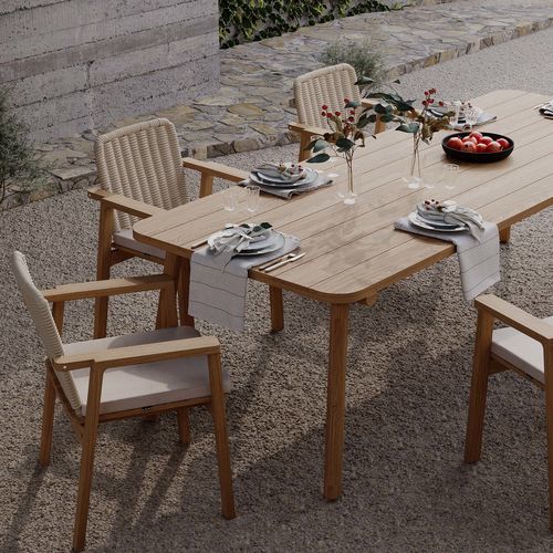 Sedia design - DENK - Yaaz - da interno / da giardino / in teak