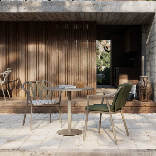 Sedia da pranzo contemporanea - MONTE - Yaaz - da interno / da esterno / in alluminio