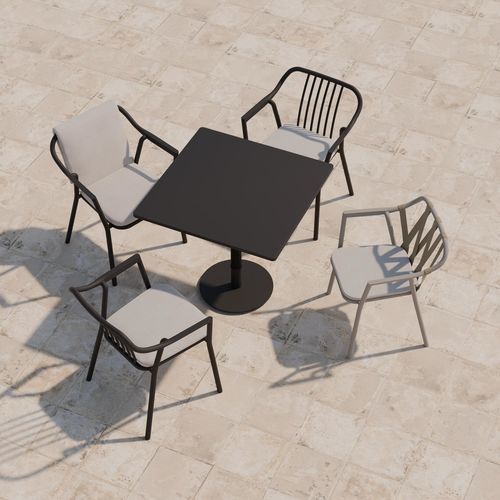 Tavolo da pranzo design - ANKA - Yaaz - in alluminio / in terrazzo / in HPL