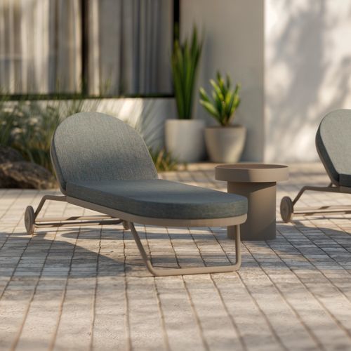 Lettino prendisole design - ANKA - Yaaz - in Sunbrella® / in alluminio / per uso contract
