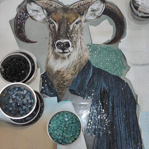 Mosaico artistico - TESSERE - in vetro / da interno / da parete