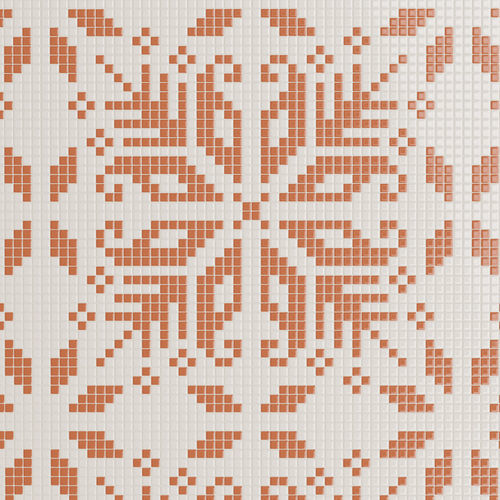 Mosaico in marmo - FOLK COTTO - TESSERE - in lavica / in vetro riciclato / finitura pietra