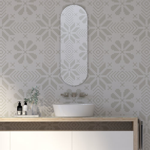 Mosaico in marmo - LACE NEBBIA  - TESSERE - in lavica / in pietra naturale / in vetro riciclato
