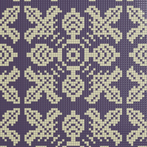 Mosaico in marmo - LYS AUBERGINE - TESSERE - in lavica / in pietra naturale / in vetro riciclato