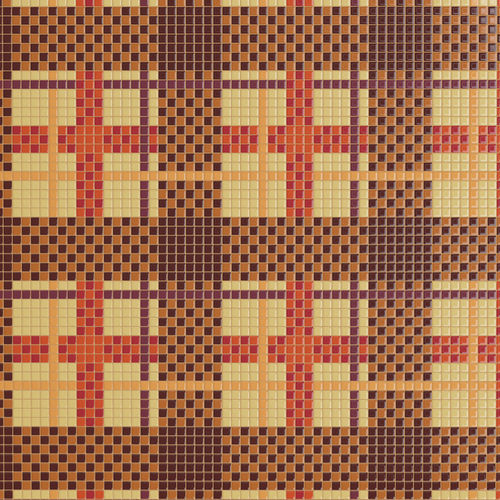 Mosaico in marmo - TARTAN COTTO - TESSERE - in lavica / in pietra naturale / in vetro riciclato
