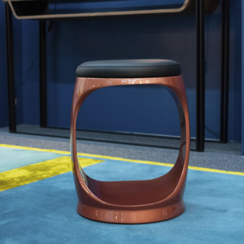 Sgabello contemporaneo - Signet Ring B10003 Copper - Softicated - in pelle / con base in poliuretano / imbottito