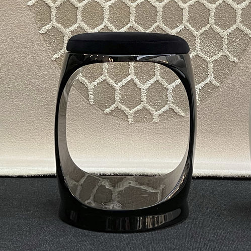Sgabello contemporaneo - Signet Ring B10008 Black - Softicated - in velluto / con base in poliuretano / imbottito