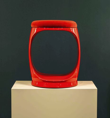 Sgabello contemporaneo - Signet Ring B10010  - Softicated - in velluto / con base in poliuretano / imbottito
