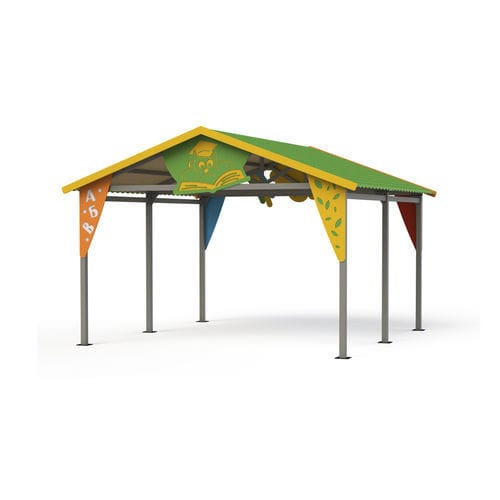 Gazebo in polietilene ad alta densità HDPE - GAB10-1  - GOTINSHTAIN EOOD - in polietilene ad alta densità HDPE / con struttura in metallo / per parco giochi