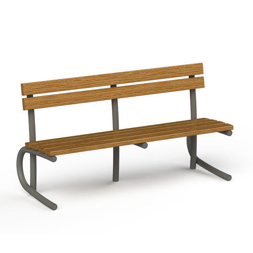 Panca per spazi pubblici contemporanea - GB02  - GOTINSHTAIN EOOD - in legno / in metallo / con schienale