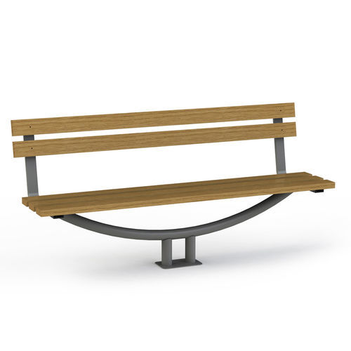 Panca per spazi pubblici contemporanea - GB03  - GOTINSHTAIN EOOD - in legno / in metallo / con schienale