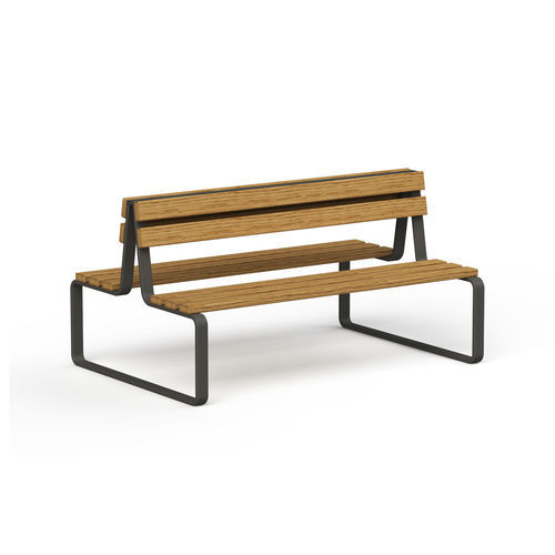Panca per spazi pubblici contemporanea - GB09  - GOTINSHTAIN EOOD - in legno / in metallo / con schienale