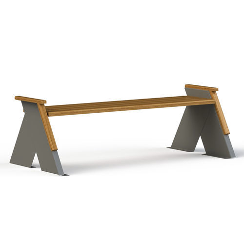 Panca per spazi pubblici contemporanea - GB14 - GOTINSHTAIN EOOD - in legno / in metallo / senza schienale