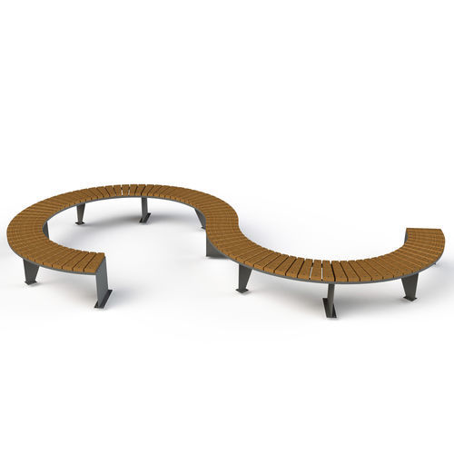 Panca per spazi pubblici contemporanea - GB12  - GOTINSHTAIN EOOD - in legno / in metallo / senza schienale