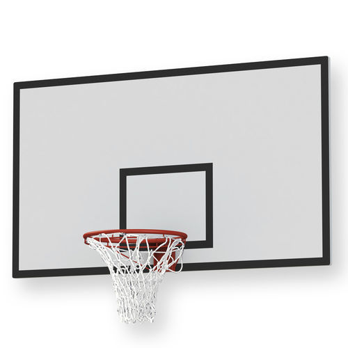 Tabellone da pallacanestro in metallo - BK02 - GOTINSHTAIN EOOD - rettangolare / bianco / nero