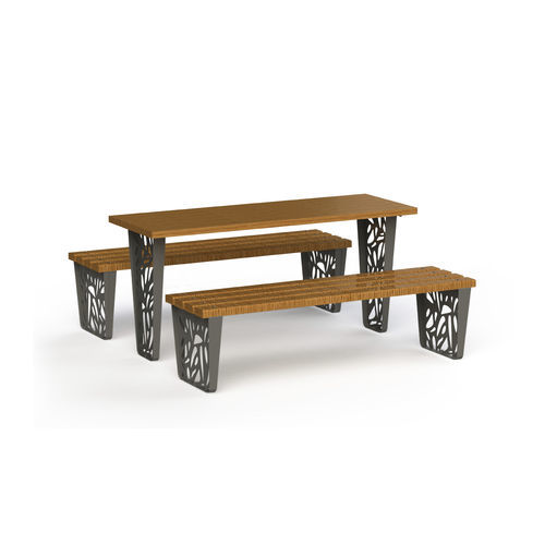 Panca per spazi pubblici contemporanea - GB11  - GOTINSHTAIN EOOD - in legno / in metallo / senza schienale