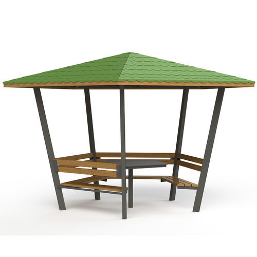 Gazebo in legno - GAB01  - GOTINSHTAIN EOOD - in polietilene ad alta densità HDPE / con struttura in metallo / per parco giochi