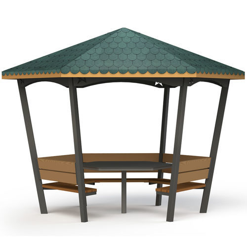Gazebo in legno - GAB02 - GOTINSHTAIN EOOD - in polietilene ad alta densità HDPE / con struttura in metallo / per parco giochi