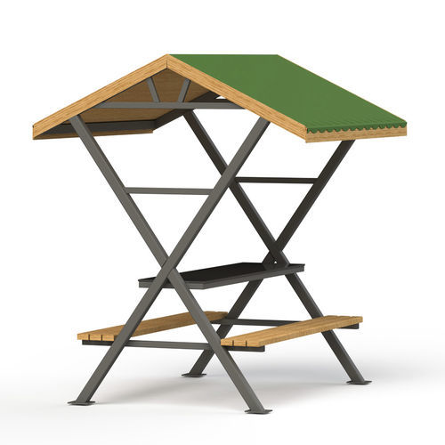 Gazebo in legno - GAB14  - GOTINSHTAIN EOOD - in metallo / tetto in legno / in polietilene ad alta densità HDPE