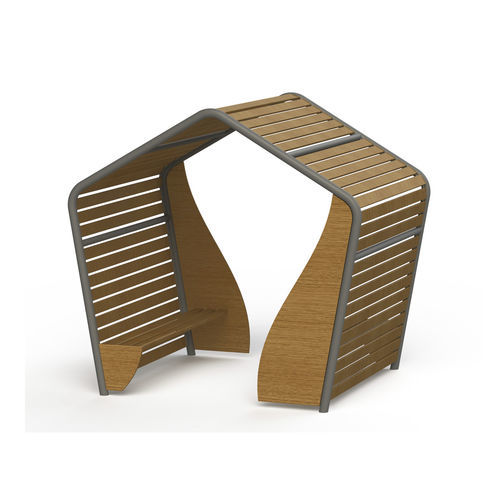 Gazebo in legno - GAB15   - GOTINSHTAIN EOOD - tetto in legno / con struttura in metallo / per parco giochi