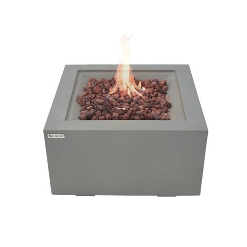Braciere da giardino a gas - MODENO - RIDGEFIELD - ELEMENTI - in composito cemento vetro / in calcestruzzo / quadrato