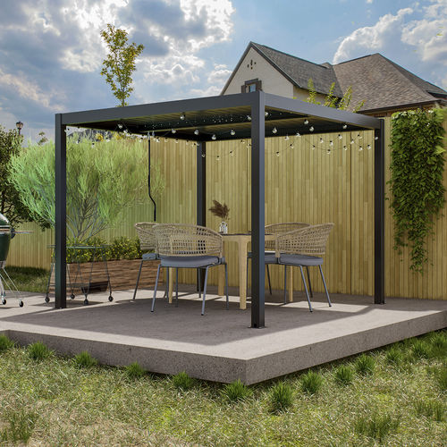 Pergola autoportante - 710 - Lavia Outdoor Living Space - addossata / in alluminio estruso / a lamelle orientabili