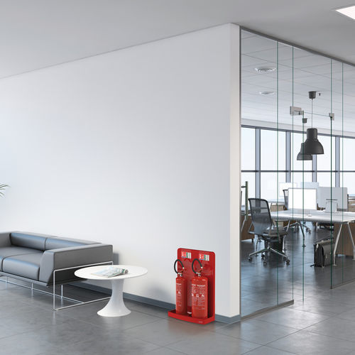 Supporto porta estintore in polipropilene - Frame - DAKEN SPA - rosso / da terra