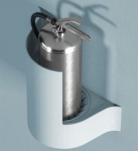 Supporto porta estintore in polipropilene - WAVE - DAKEN SPA - grigio / marrone / bianco
