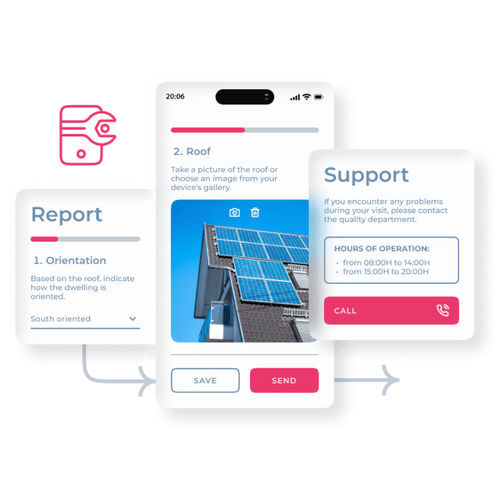 Software di project management - Work - Ezzing Renewable Energies SL - di gestione dati / di gestione di rapporto / per impianto fotovoltaico