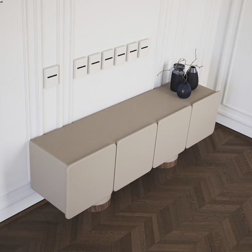 Credenza contemporanea - VENUS - ULTRAMOBILI - in noce / in legno laccato opaco / in legno laccato brillante