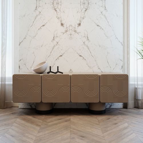 Credenza contemporanea - VENUS G - ULTRAMOBILI - in legno laccato opaco / con ante battenti / doppia