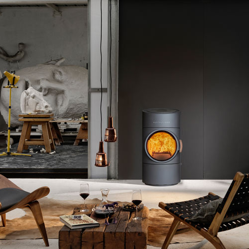Stufa a legna - Clou Compact - AUSTROFLAMM - 5 kW...10 kW / da appoggio / contemporanea