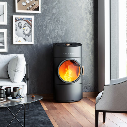 Stufa a pellet - Clou Compact - AUSTROFLAMM - 6 kW / con piedi / contemporanea