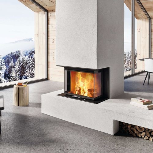 Focolare chiuso a legna - 64x33x51 S3 2.0 - AUSTROFLAMM - a 3 facce / in metallo / in vetro