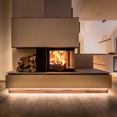 Focolare chiuso a legna - 69X49X57 S 2.0 - AUSTROFLAMM - ad angolo / in metallo / in vetro