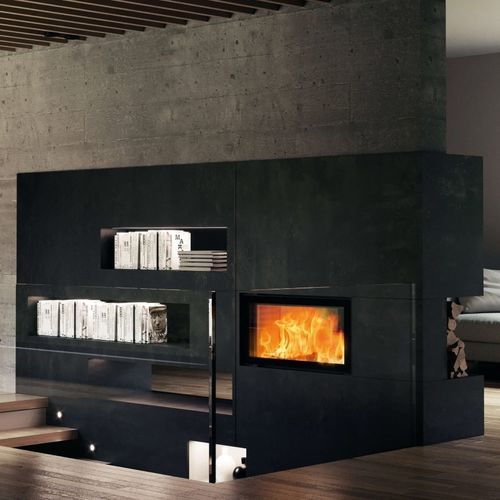 Focolare chiuso a legna - 75X39 K II 2.0 - AUSTROFLAMM - a doppia faccia / in metallo / in vetro