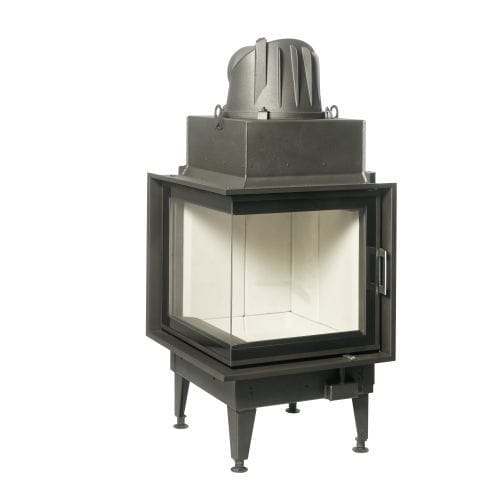 Focolare chiuso a legna - 55x55x51 K 2.0 - AUSTROFLAMM - ad angolo / in metallo / in vetro