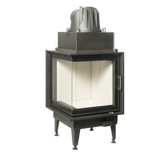 Inserto per camini ad angolo - 55X55X57 K 2.0 - AUSTROFLAMM - a legna / in acciaio / contemporaneo