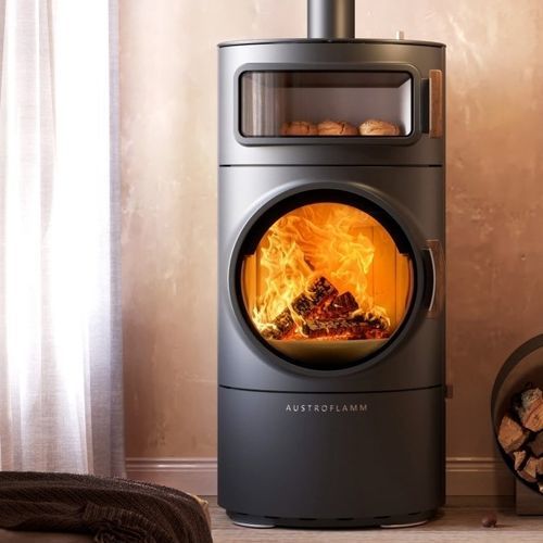 Stufa a legna - Clou Xtra Back - AUSTROFLAMM - 8 kW / da appoggio / contemporanea