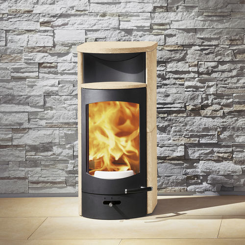 Stufa a legna - Flok 2.0 - AUSTROFLAMM - 4 kW / da appoggio / contemporanea